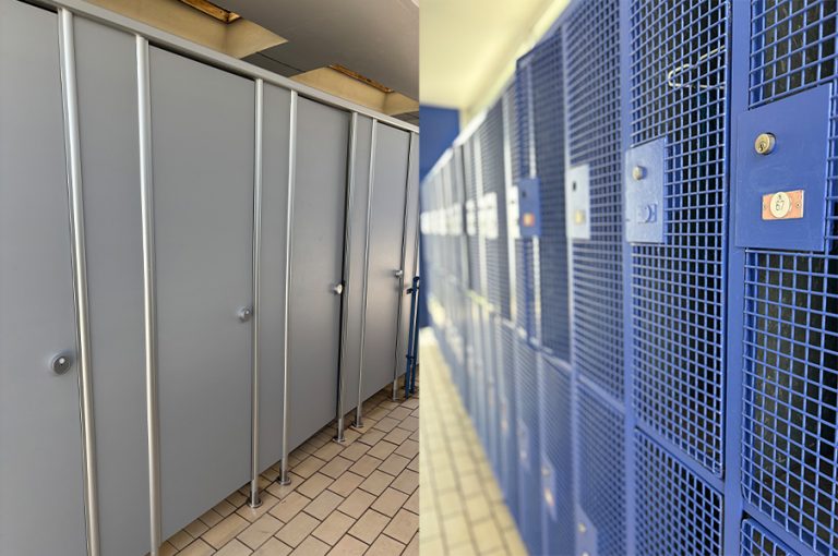 Neue Umkleidekabinen im Schmelzer Heidebad